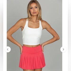 Gold Hinge PUNCH PLEATED TENNIS SKIRT, S